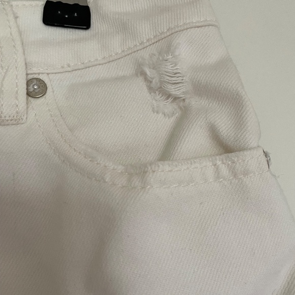 We The Free Zipper White Denim Mini Skirt Size 25 🌻🌼🌻 - Picture 9 of 15